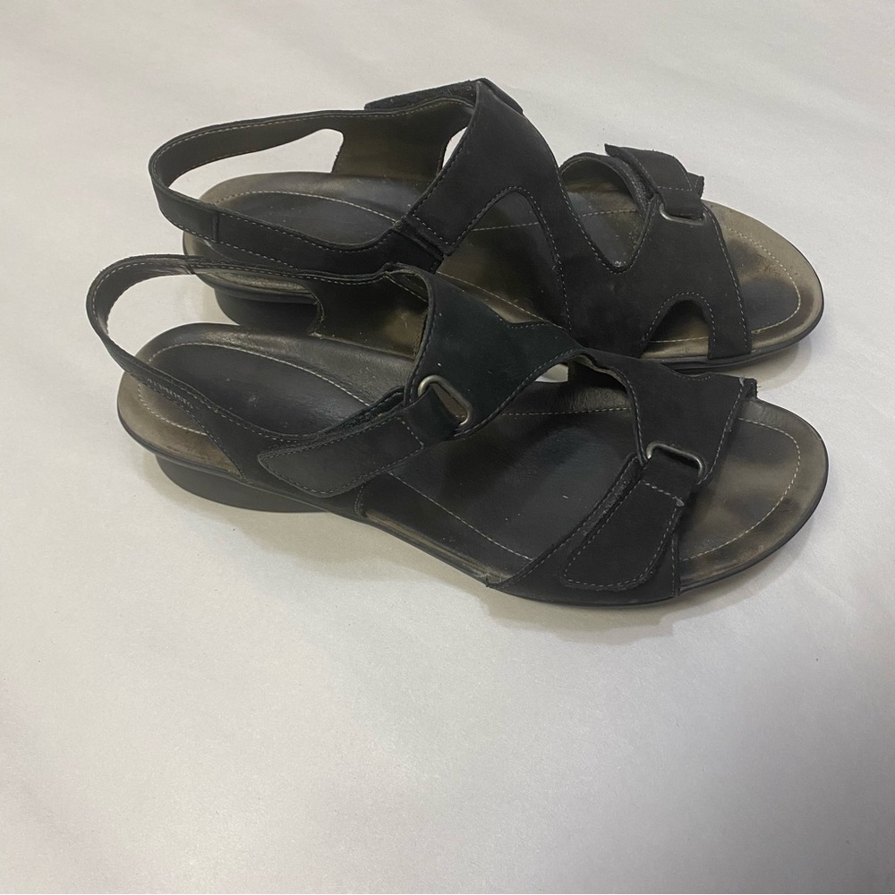 Mephisto Women’s Paris Sandals Shoes Size 8 Strappy Shock Absorber Low Wedge